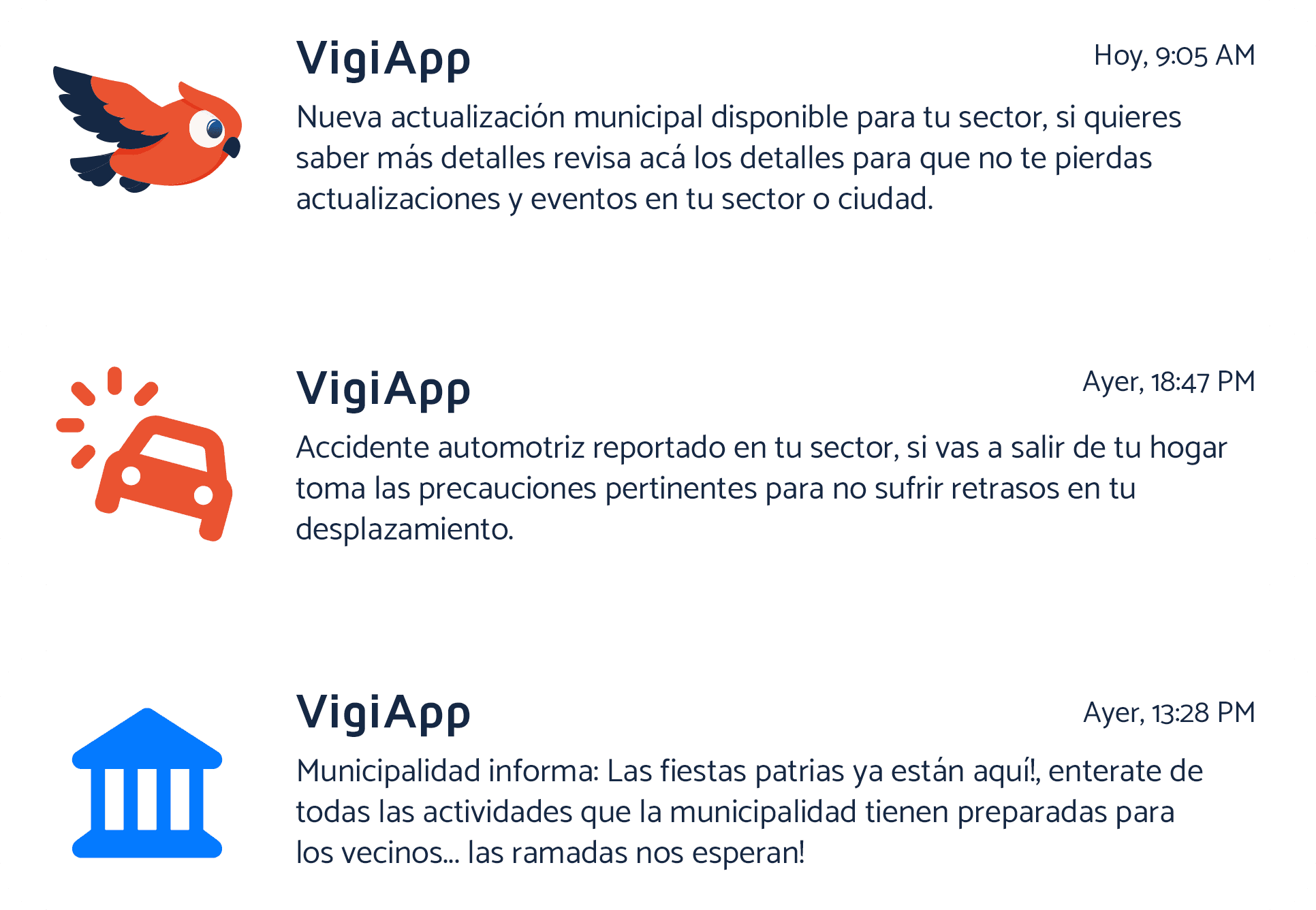Notificaciones | VigiApp - Aplicación de Seguridad Municipal