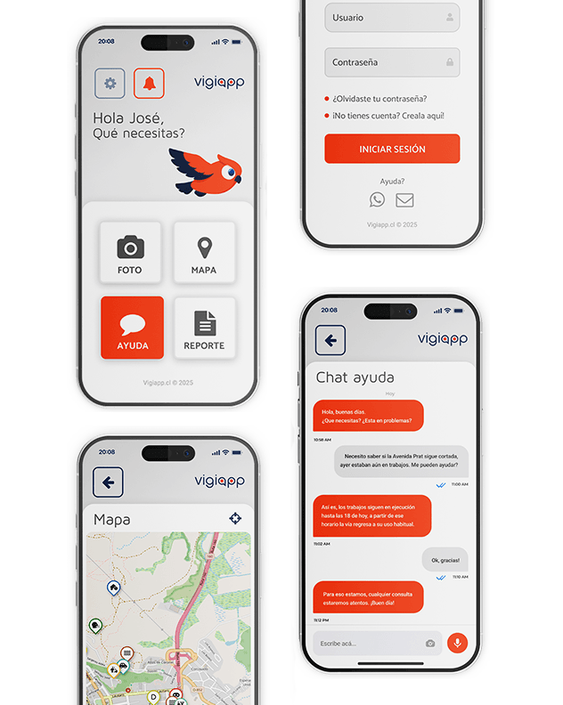 Capturas | VigiApp - Aplicación de Seguridad Municipal
